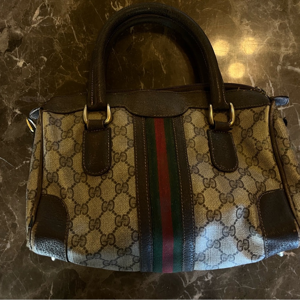 Gucci Boston Plus Bag Vintage Authentic